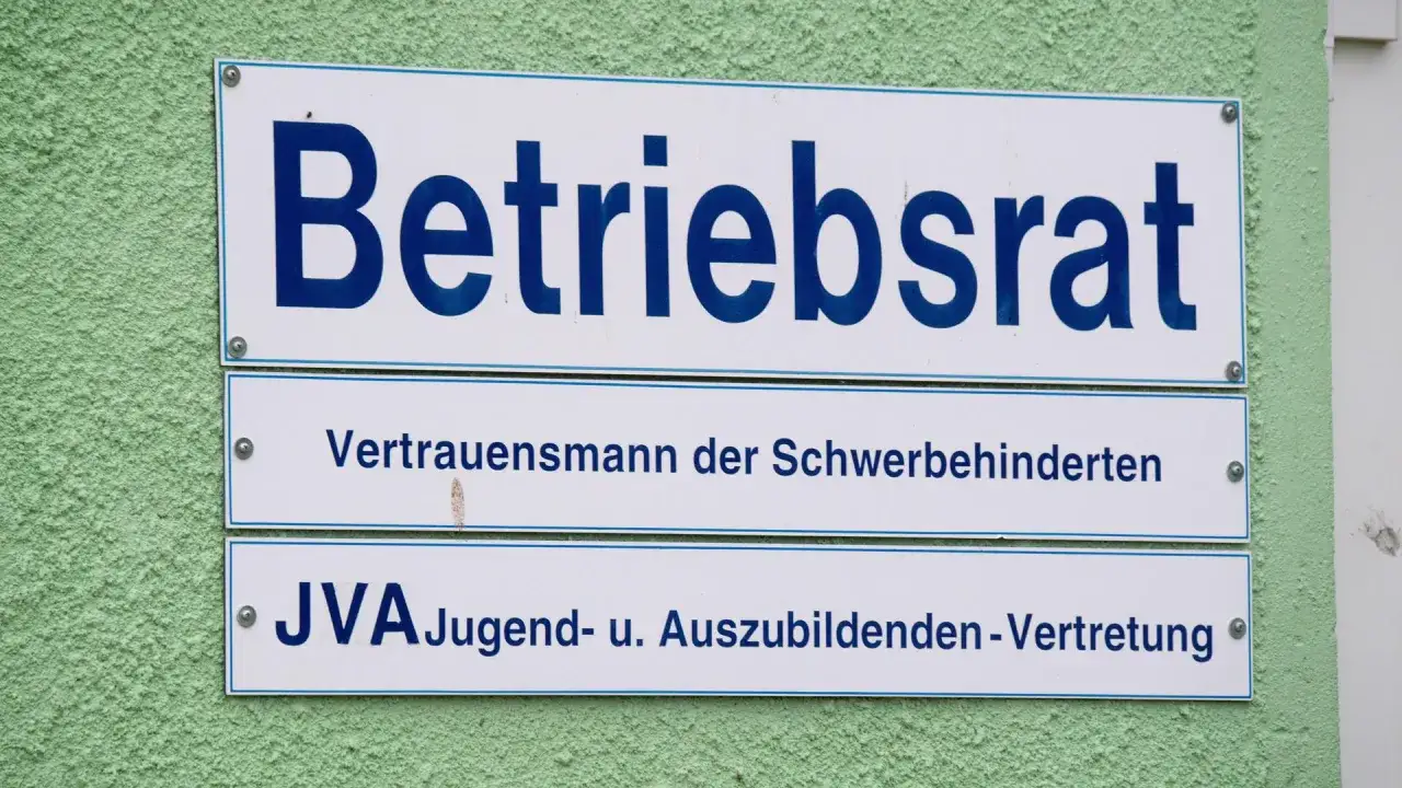 Betriebsratsschild mit